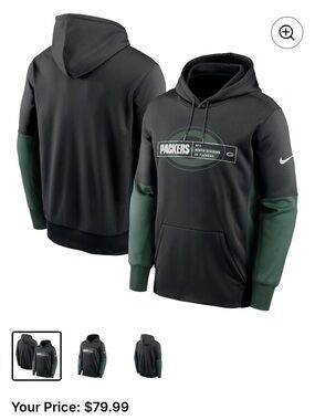 Green & Black Packers Pullover Hoodie - Official Team Design